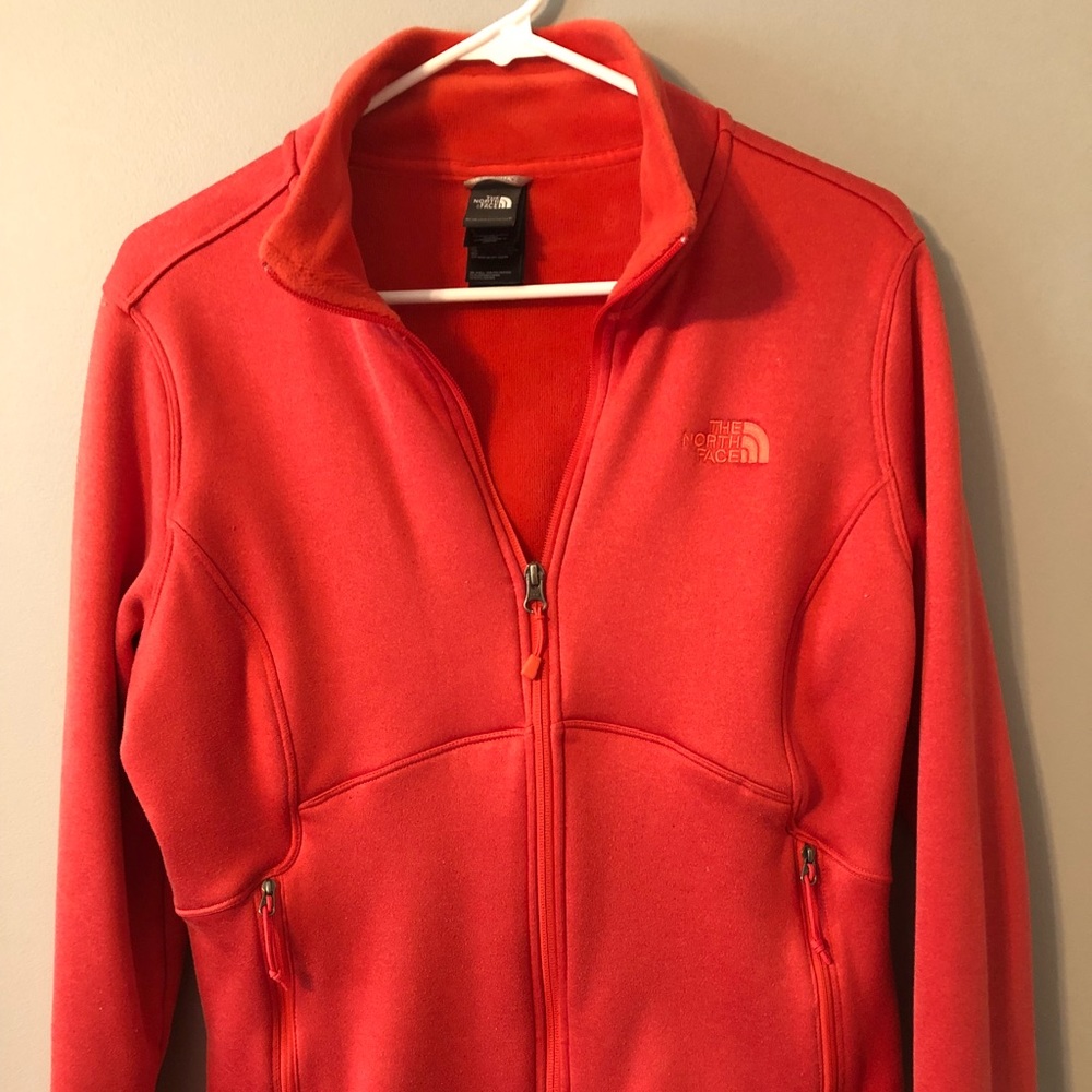 Women’s red/orange North face jacket- like new